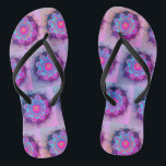 Farbenfrohe Mandala-Muster Badesandalen<br><div class="desc">Mandala entwarf Flipflops. Perfektes Geschenk für jeden Anlass und auch um Ihre Hausschuhe Kollektionen hinzuzufügen.</div>