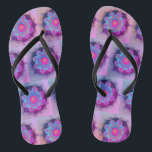 Farbenfrohe Mandala-Muster Badesandalen<br><div class="desc">Mandala entwarf Flipflops. Perfektes Geschenk für jeden Anlass und auch um Ihre Hausschuhe Kollektionen hinzuzufügen.</div>