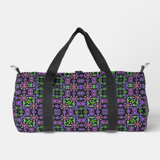 Farbenfrohe Mandala-Muster Duffle Bag (Vorderseite)