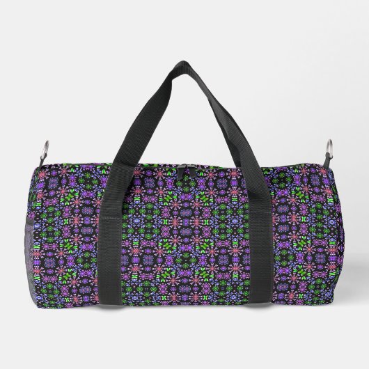 Farbenfrohe Mandala-Muster Duffle Bag (Rückseite)