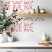 Farbenfrohe Mandala-Muster Fliese