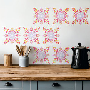 Farbenfrohe Mandala-Muster Fliese