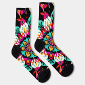 Farbenfrohe Mandala-Muster Socken (Rechts)
