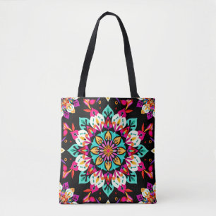 Farbenfrohe Mandala-Muster Tasche