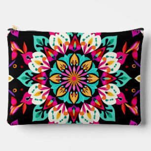 Farbenfrohe Mandala-Muster Zubehörtasche