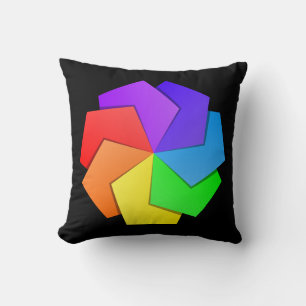 Farbenfrohe Mandala Musterpapierblätter Kissen