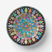Farbenfrohe Mandala Paper Bowl Pappteller (Vorderseite)