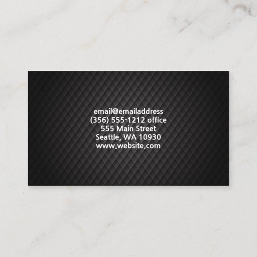 Farbenfrohe Mandala Pattern | Black Tiling Visitenkarte (Rückseite)