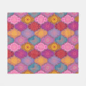 Farbenfrohe Mandala Pattern Fleecedecke (Vorderseite (Horizontal))