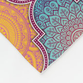 Farbenfrohe Mandala Pattern Fleecedecke (Ecke)
