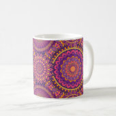 Farbenfrohe Mandala Pattern Kaffeetasse (VorderseiteRechts)