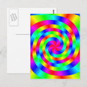 farbenfrohe Mandala Postkarte (Vorne/Hinten)