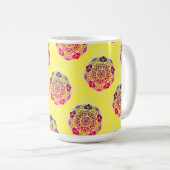 Farbenfrohe Mandala Print Tasse (VorderseiteRechts)