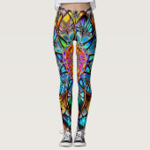 Farbenfrohe Mandala, Psychedelic Mandala, geometri Leggings (Vorderseite)