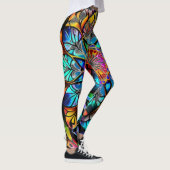 Farbenfrohe Mandala, Psychedelic Mandala, geometri Leggings (Rechts)