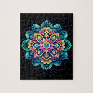 Farbenfrohe Mandala Puzzle