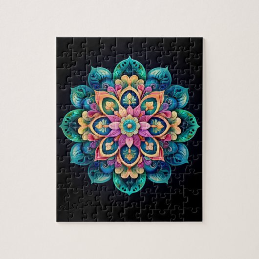 Farbenfrohe Mandala Puzzle (Vertikal)