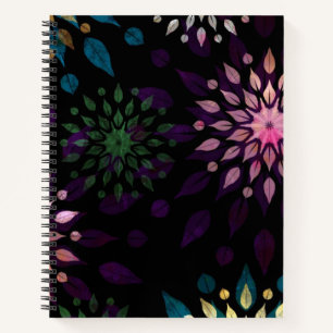 Farbenfrohe Mandala Spritzer Pattern Notizblock