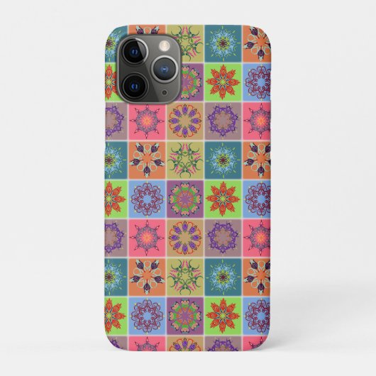 Farbenfrohe Mandala Tile Pattern - Boho Geometric Case-Mate iPhone Hülle (Rückseite)