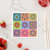Farbenfrohe Mandala Tile Pattern - Boho Geometric Serviette (Beispiel)