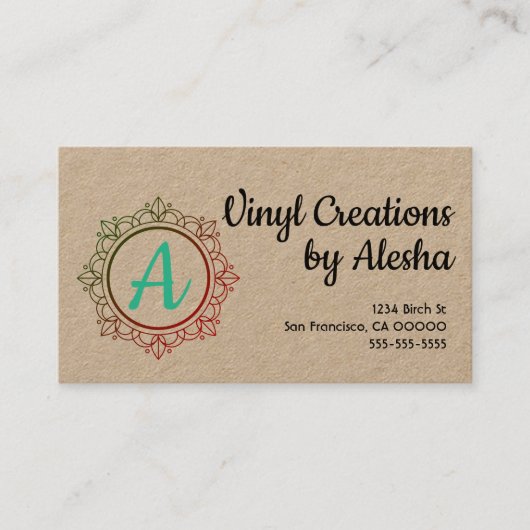 Farbenfrohe Mandala Visitenkarte - Passen Sie sie  (Vorderseite)