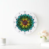 Farbenfrohe Mandala Wall Uhr (Zuhause)