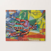 farbenfrohe männliche Anatomie abstrakte Kunst Puzzle (Horizontal)