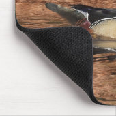 Farbenfrohe männliche Holzente Mousepad (Ecke)