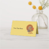 Farbenfrohe männliche Türkei verbreitet Schwanz in Platzkarte (Rückseite)