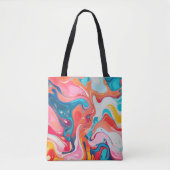 Farbenfrohe, marbelfarbene Muster Tasche (Vorderseite)