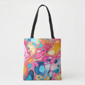 Farbenfrohe, marbelfarbene Muster Tasche (Vorderseite)