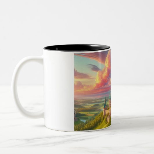 Farbenfrohe Märchen Zweifarbige Tasse (Links)