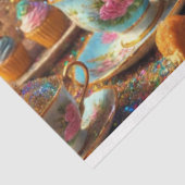 Farbenfrohe Märchenschwärze Seidenpapier (Ausschnitt)