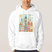 Farbenfrohe Märchenstadt Hoodie (Vorderseite)