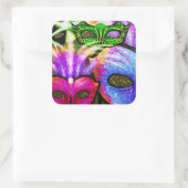 Farbenfrohe Mardi Gras Masken Stickers (Tasche)