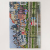 Farbenfrohe Marina Village Boat Saint Valery Puzzle (Vertikal)