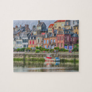 Farbenfrohe Marina Village Boat Saint Valery Puzzle