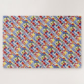 Farbenfrohe Mariner Nautical Flag Muster Herausfor Puzzle (Horizontal)