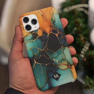 Farbenfrohe Marmor Abstraktes Glas Art Monogramm Case-Mate iPhone Hülle