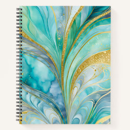 Farbenfrohe Marmor Ink Art Spirituosen Notebook Notizblock