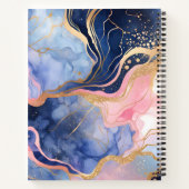 Farbenfrohe Marmor Ink Art Spirituosen Notebook Notizblock (Rückseite)