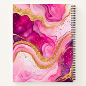 Farbenfrohe Marmor Ink Art Spirituosen Notebook Notizblock (Rückseite)