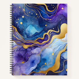 Farbenfrohe Marmor Ink Art Spirituosen Notebook Notizblock