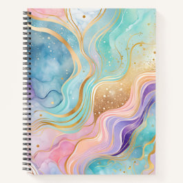 Farbenfrohe Marmor Ink Art Spirituosen Notebook Notizblock