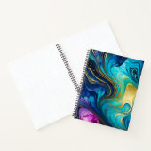 Farbenfrohe Marmor Ink Art Spirituosen Notebook Notizblock (Innenseite)