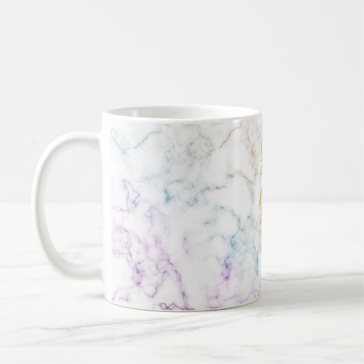 Farbenfrohe Marmor inspirierende Zitat Sie got Kaffeetasse (Links)