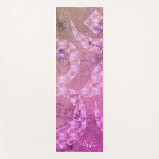 Farbenfrohe Marmor Om Symbol Personalisiert revers Yogamatte (Vorderseite)