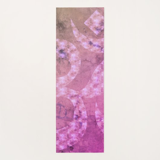 Farbenfrohe Marmor Om Symbol Personalisiert revers Yogamatte (Rückseite)