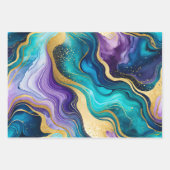 Farbenfrohe Marmorfarbenhandtücher Geschenkpapier Set (Vorderseite)