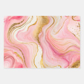 Farbenfrohe Marmorfarbenhandtücher Geschenkpapier Set (Vorderseite)